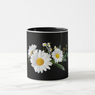 Daisy, gult och vita blommor mugg