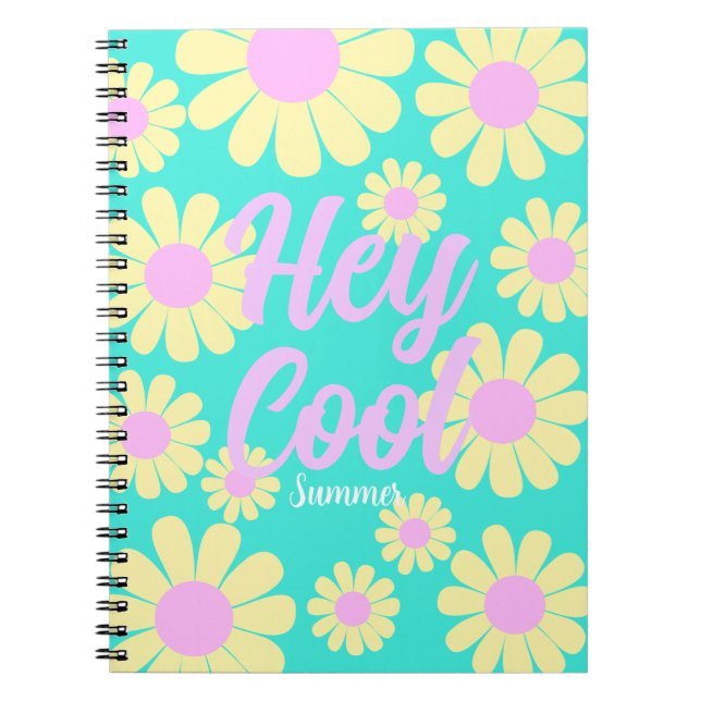 Daisy Gult Teal Anteckningsbok (Framsidan)