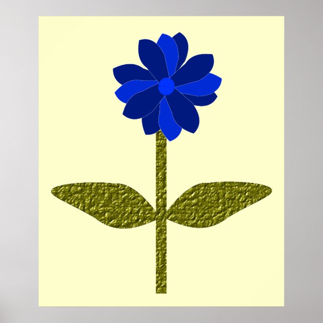 Daisy Havsblått utskrift Poster (Framsidan)