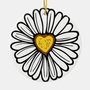 DAISY HEART JULGRANSPRYDNAD KERAMIK