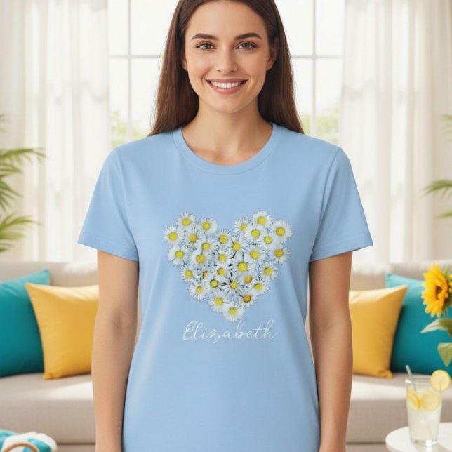 Daisy heart tshirt personalized t shirt (Skapare uppladdad)