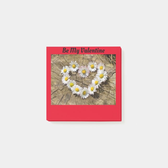 Daisy Heart Valentine Post-it Notes (Framsida)