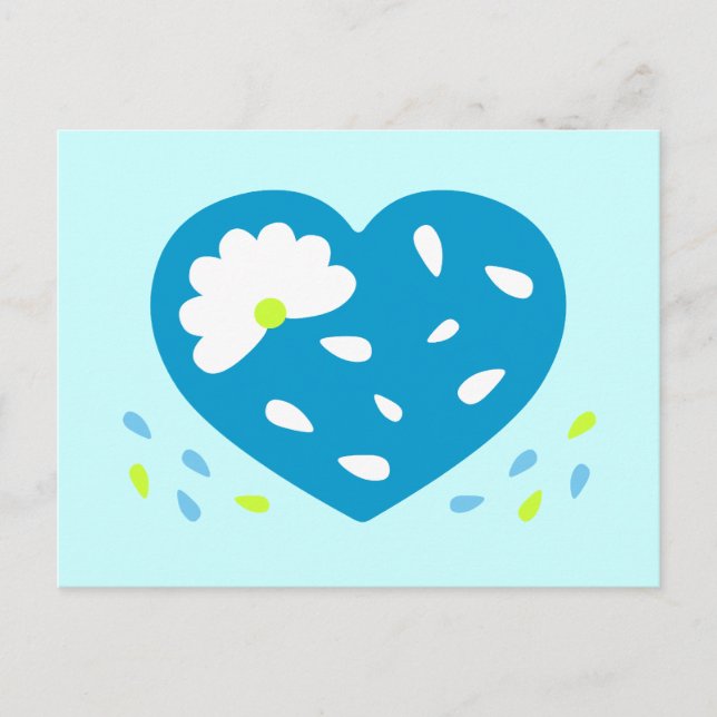 Daisy Heart Vykort (Framsida)