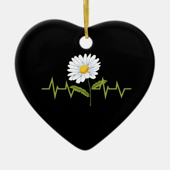 Daisy Heartbeat Julgransprydnad Keramik (Framsidan)