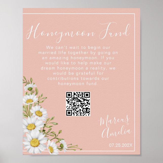 Daisy Honeymoon Fund QR-kodsignatur Poster (Framsidan)