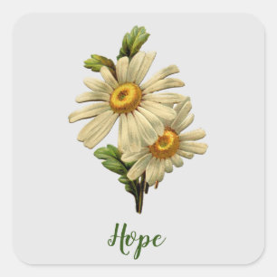 Daisy Hope inspiration Fyrkantigt Klistermärke