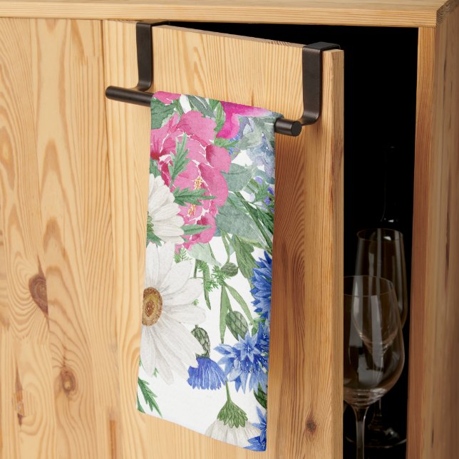 Daisy i Cheerful Bright Vår Kökshandduk (Thirds Fold)