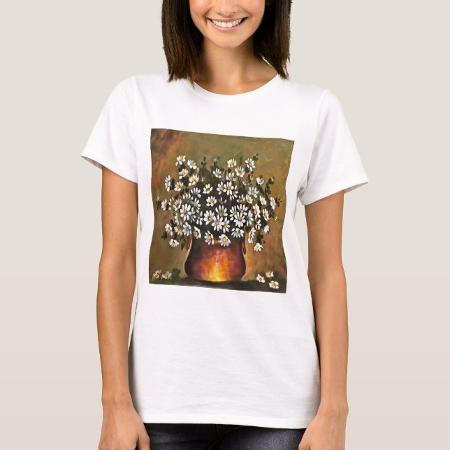 Daisy i en kopparFärgad Vas T Shirt (Framsida)