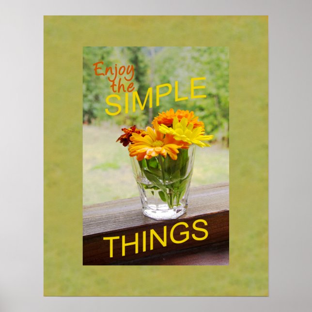 Daisy i glasfoto poster (Framsidan)