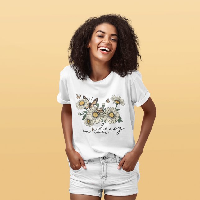 Daisy i Kärlek Wildblomma T-Shirt (Skapare uppladdad)