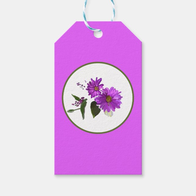 Daisy i lavander Design Presentetikett (Framsidan)