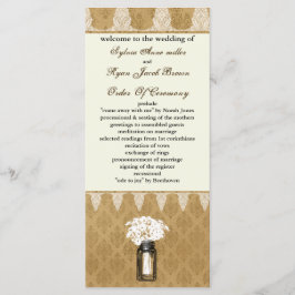 daisy i Mason burk, bröllopsprogrammet för bränndr Program