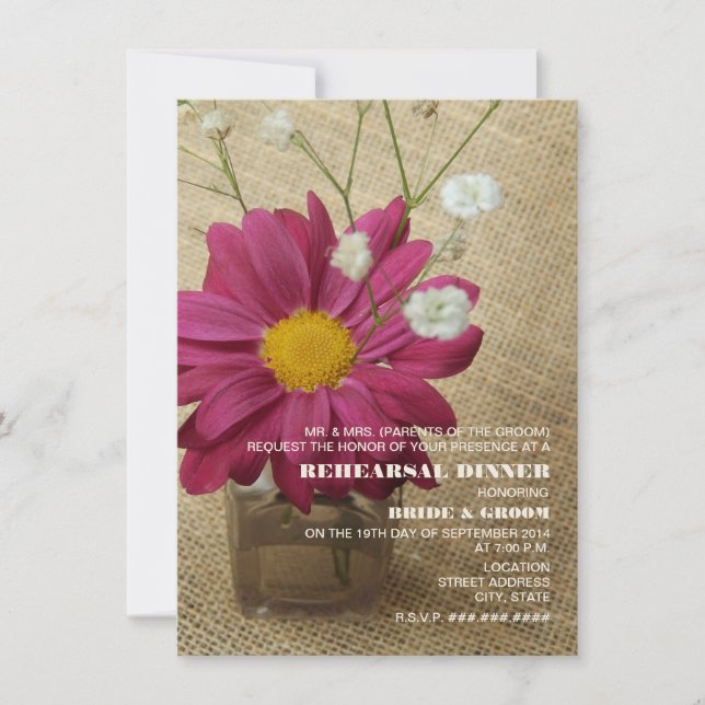 Daisy i matsäcksmiddagen i Flaska Inbjudningar (Framsida)