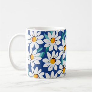 daisy i vår: blommönstret för trendig. kaffemugg