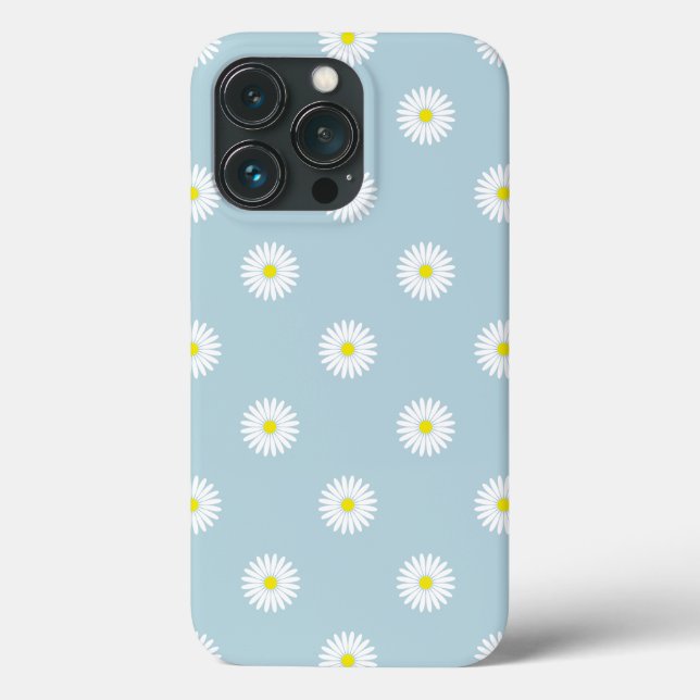 Daisy Illustrative Mönster på Blek Blue (Baksida)