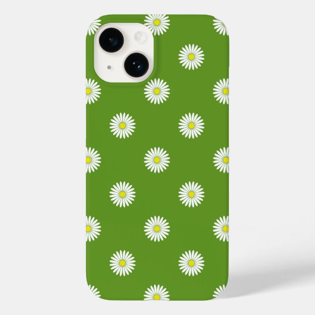 Daisy Illustrative Mönster på Grönt (Baksida)