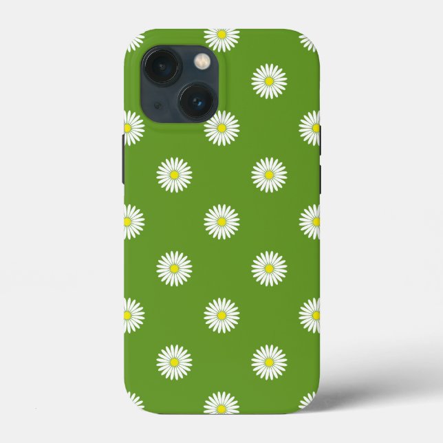 Daisy Illustrative Mönster på Grönt (Baksida)