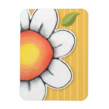 Daisy Joy gult Premium Magnet