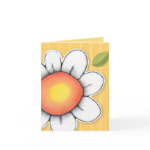 Daisy Joy gult rand Note Card