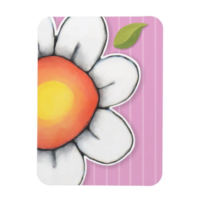 Daisy Joy rosa Premium Magnet (Vertikal)