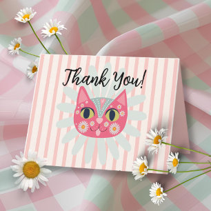 Daisy Kattunge Ansikte PurrFect Birthday Tackkort Kort
