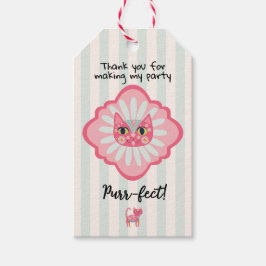 Daisy Kattunge Ansikte PurrFect-födelsedag Presentetikett