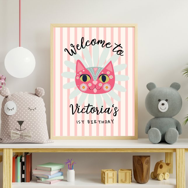 Daisy Kattunge Ansikte PurrFect-Födelsedagsfest Poster (Skapare uppladdad)