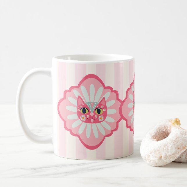 Daisy Kattunge Ansikte PurrFect Kaffemugg (Med munk)