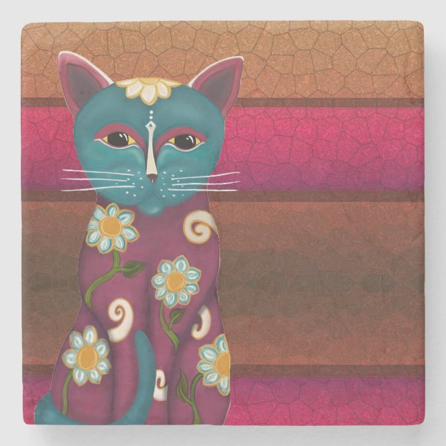 Daisy Kattunge Stenunderlägg (Framsidan)