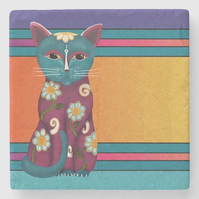 Daisy Kattunge Stenunderlägg (Framsidan)