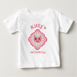 Daisy Kitty katt Ansikte 1-årsdag T Shirt