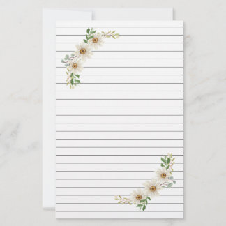 Daisy Led Stationery Brevpapper