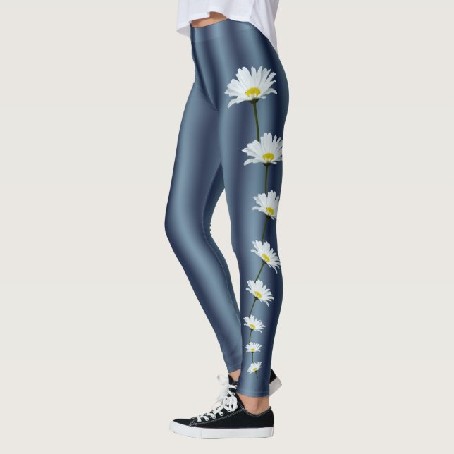 Daisy Leggings White Daisy Stretchy Byxor (Vänster)