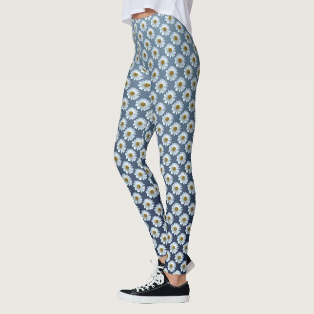 Daisy Leggings White Daisy Wildblommor Leggings (Vänster)