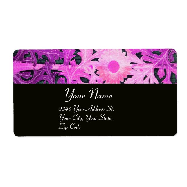 DAISY, lila violett svart Fraktsedel (Framsidan)