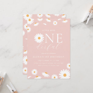 Daisy Little Miss Oanbudsful Birthday-inbjudan Inbjudningar