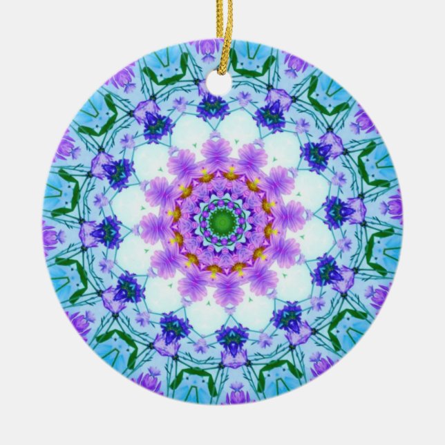 Daisy Mandala Julgransprydnad Keramik (Framsidan)