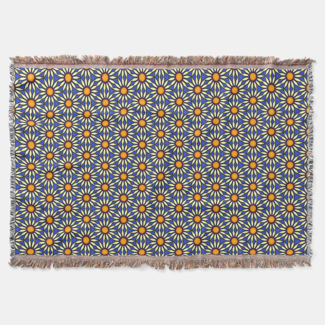 Daisy Mandala Throw Blanket Filt (Framsidan)