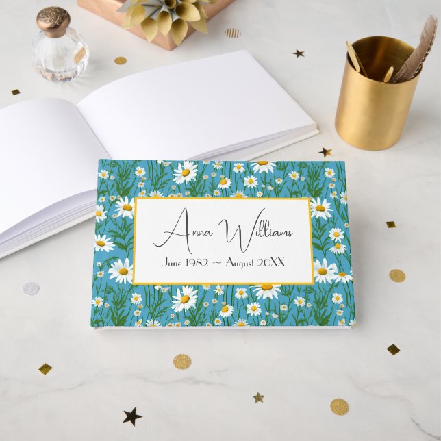 Daisy Meadow for Memorial Service Gästböcker (Framsida öppen)