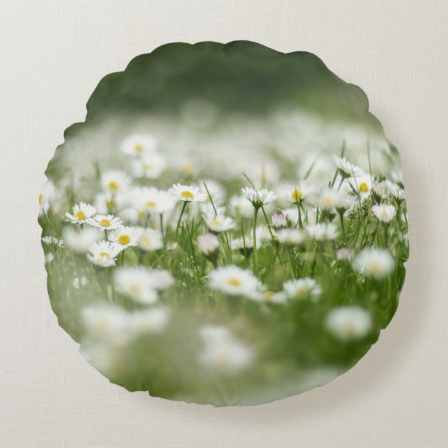 Daisy Meadow Rund Kudde (Framsidan)