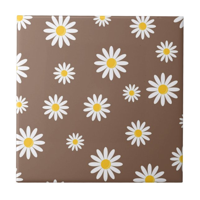 Daisy Meadows Earthy Brown Kakelplatta (Framsidan)