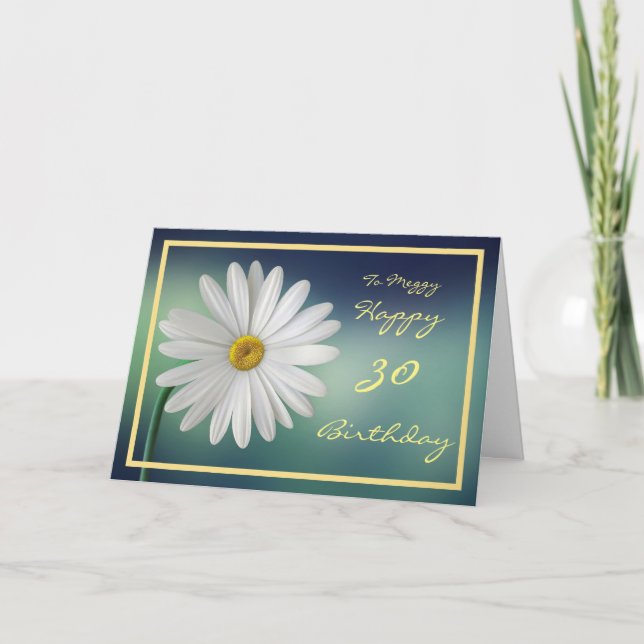 daisy med 30 dagars dagars megapixel Elegant Guld  Kort (Framsida)