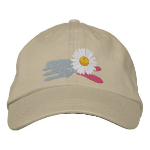 Daisy med Garden Verktyg Broderad Keps