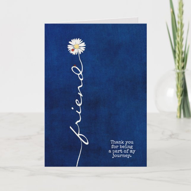 daisy med ladybugs för vänskapligt tack kort (Framsida)