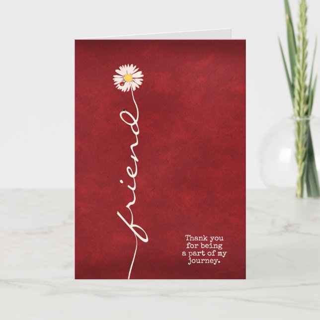 daisy med ladybugs för vänskapligt tack kort (Framsida)