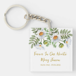 Daisy Memorial Funeral Photo Keychain