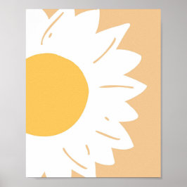 Daisy – Minimalistisk blomsterkonst för väggar Poster