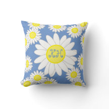 Daisy Monogram Blue White och Gult