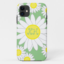 Daisy Monogram Grönt Vit och Gult