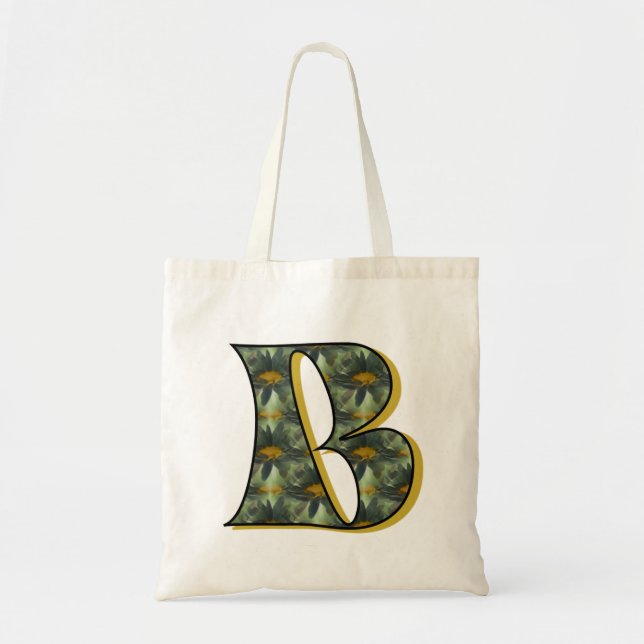 Daisy Monogram Initial B Tygkasse (Framsidan)